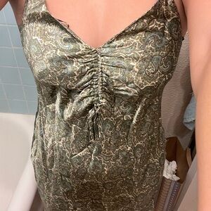 Elegant Paisley Print Dress